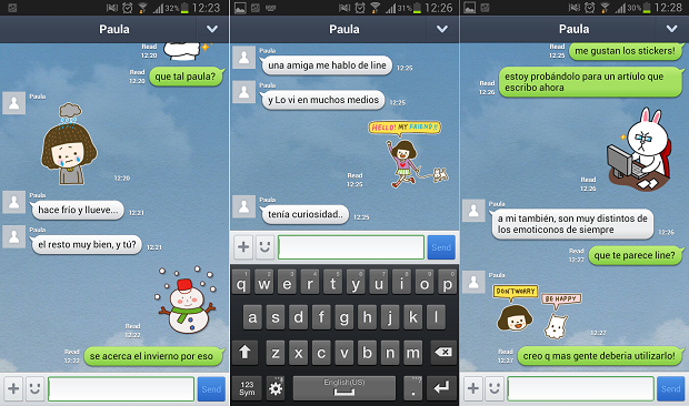 Line Messenger Interface